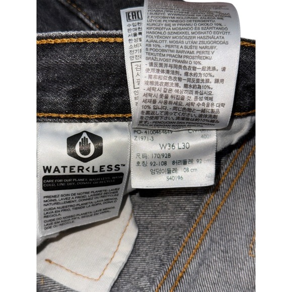 Levis 501 Original Fit Jeans Mens 32 X 27 Dark Wash Blue Straight Leg Denim - Picture 4 of 8